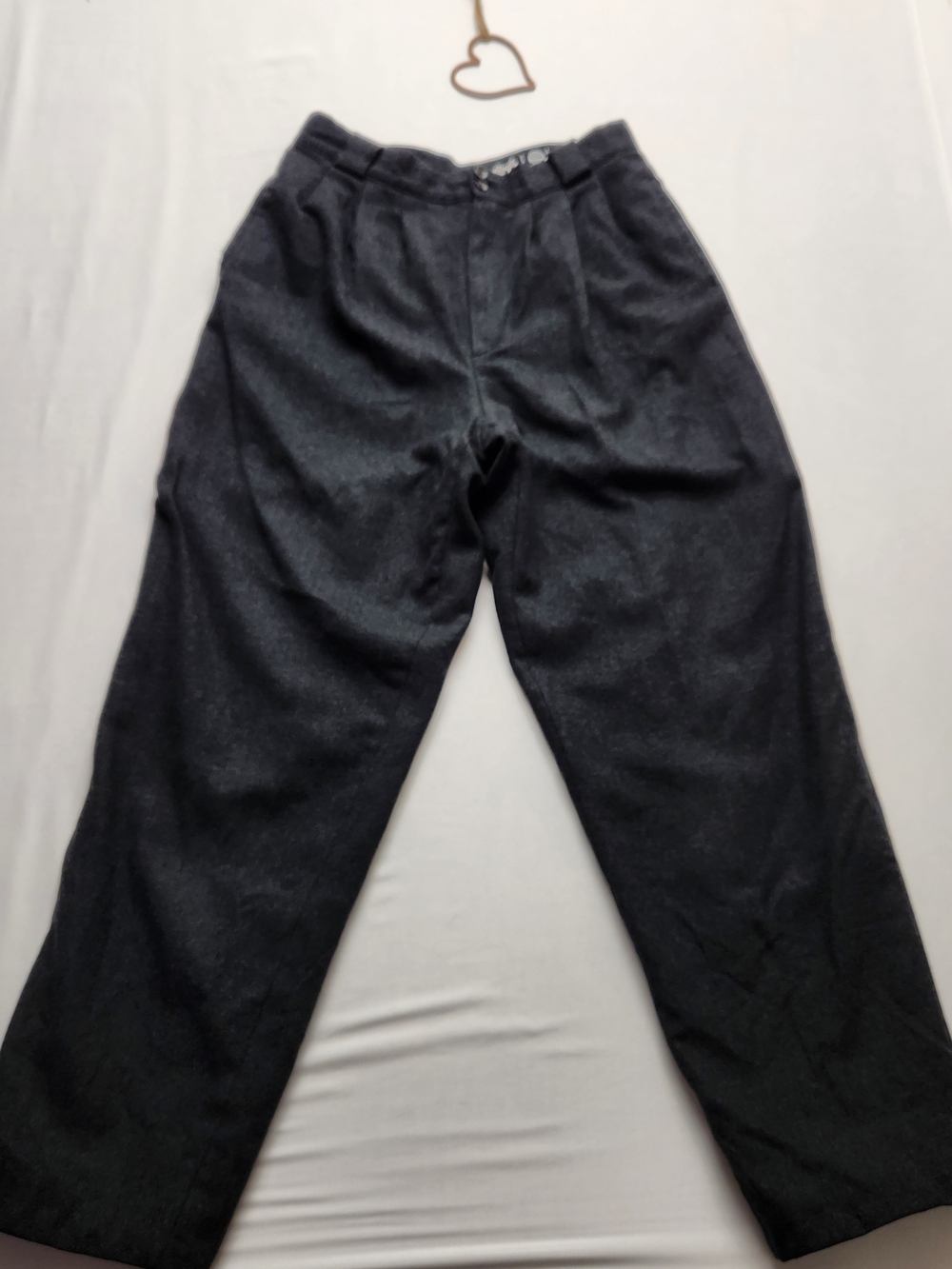 ⭐️Vintage GIORGIO SANT’ANGELO Black 100% New Wool Pants Size 14 High Rise